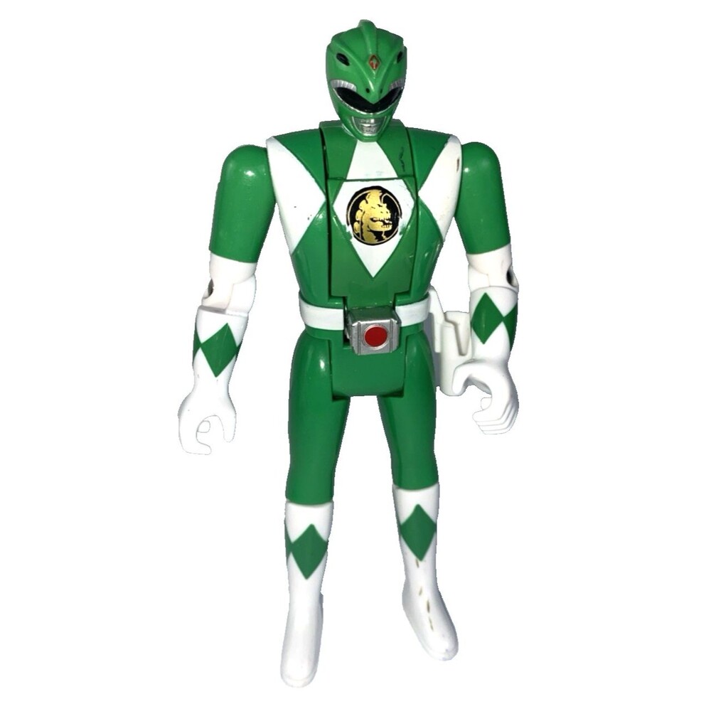 Mighty Morphin Power Ranger Action Figure Bandai Green 5" Flip Head 1993 Loose